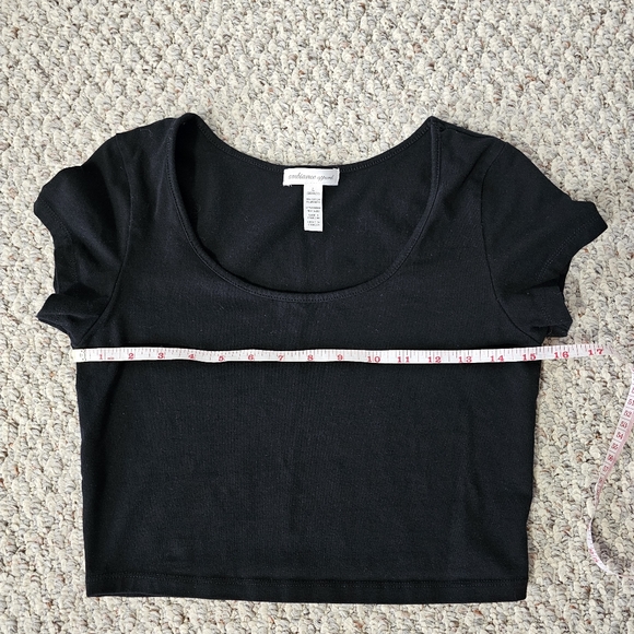 🖤💙 Ambiance Apparel Set of 2 Tee Shirt Crop Tops - Size L - Picture 10 of 12